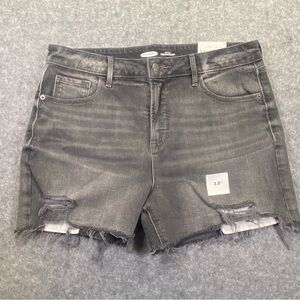 Women's Old Navy High Rise Secret Slim Pocket Jean Shorts Black, Size 12, NWT